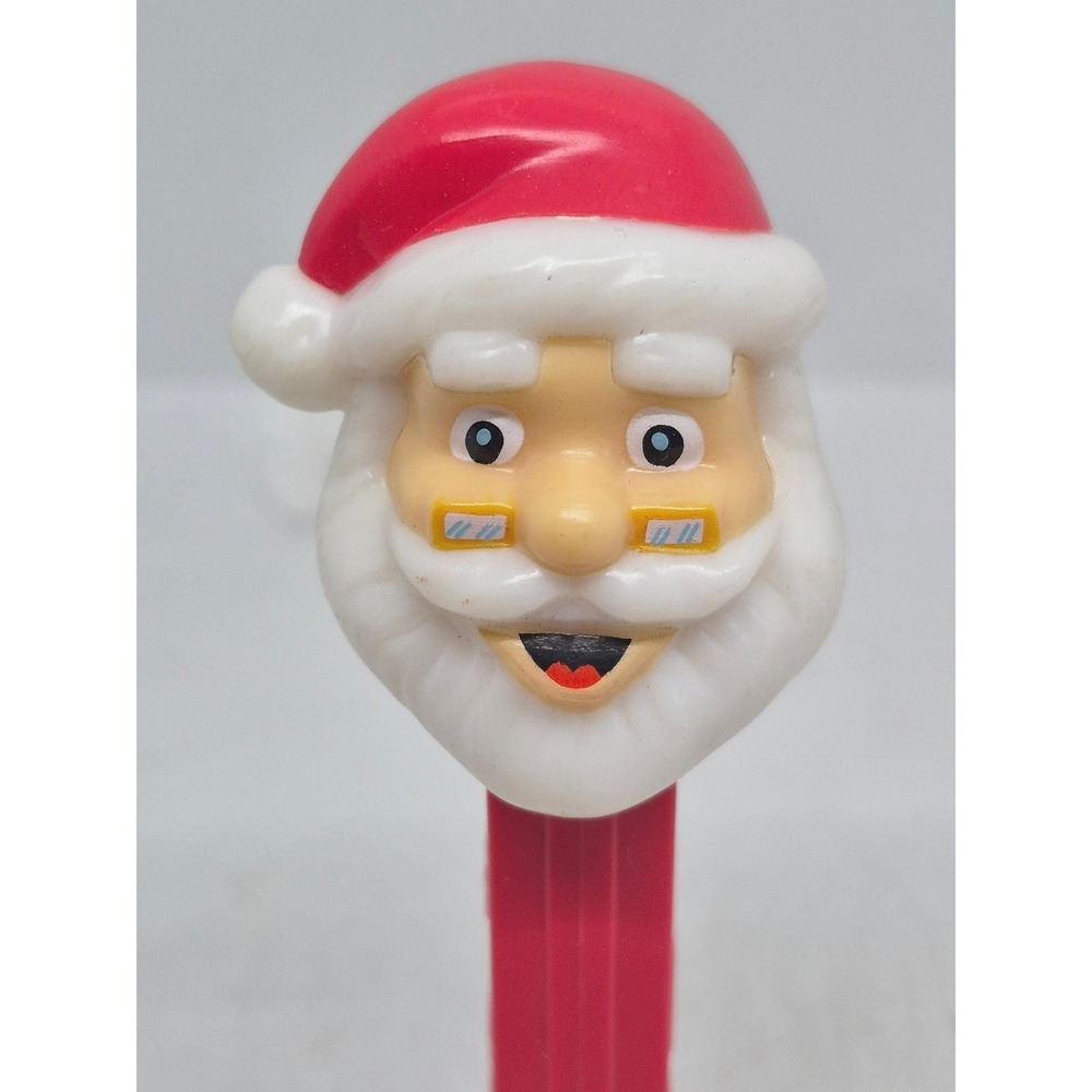 Vintage PEZ Santa Claus  Footed Candy Dispenser Specs Red Stem Slovenia Holiday